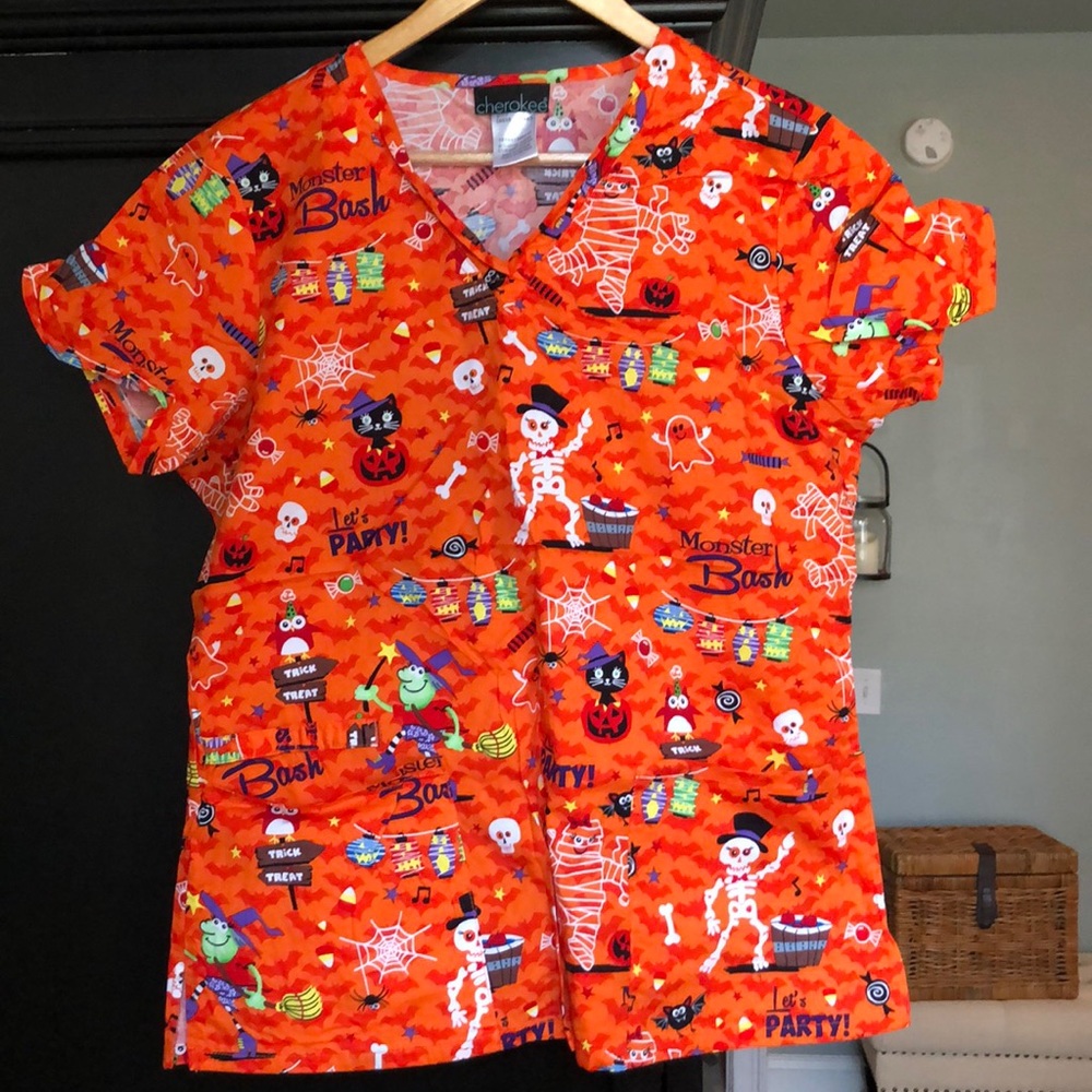 Halloween scrub tops